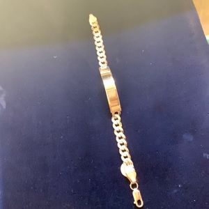 Beautiful Silver ID Bracelet, 7” long
